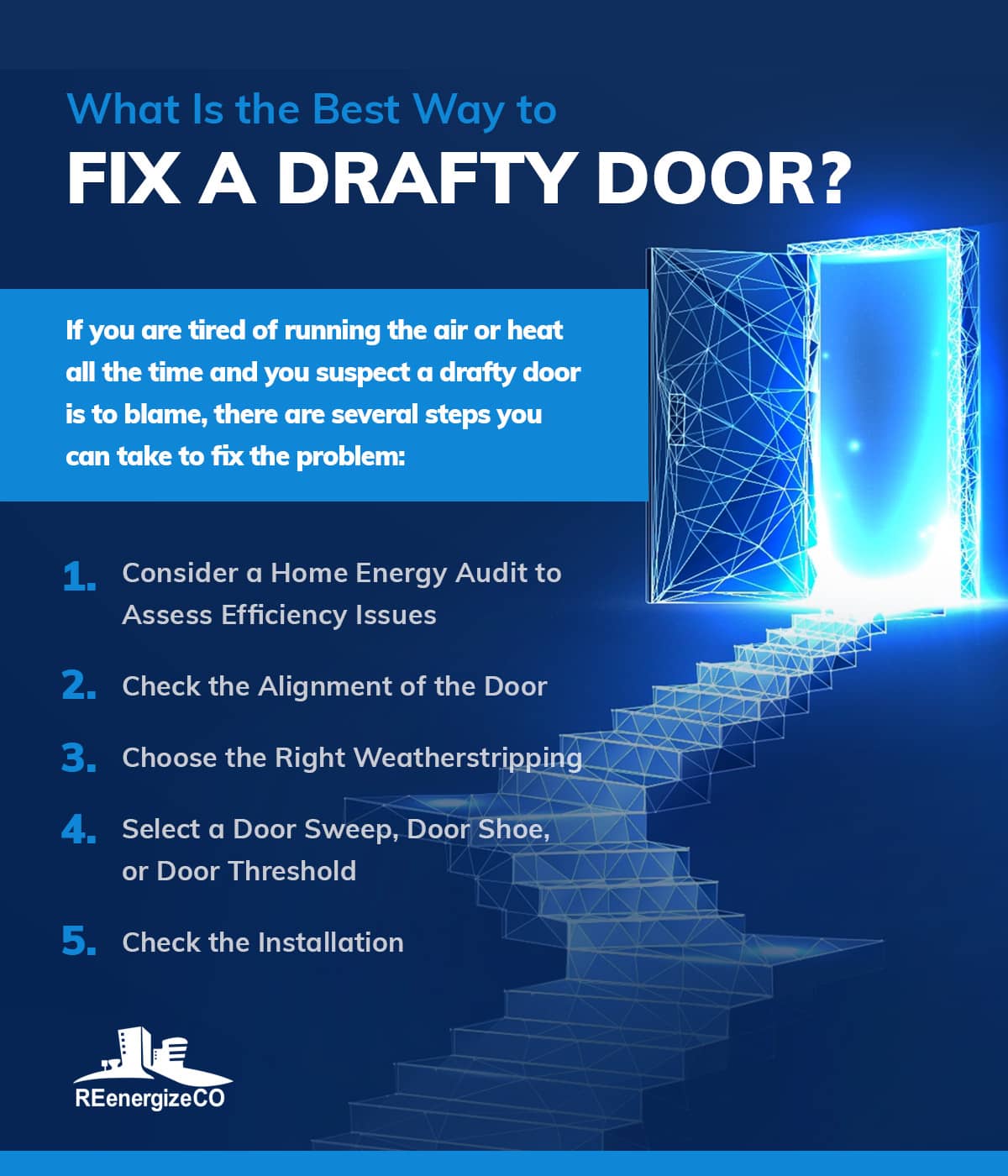 What is the best way to fix a drafty door? | REenergizeCO
