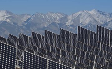 solar panel system along the Front Range of Colorado